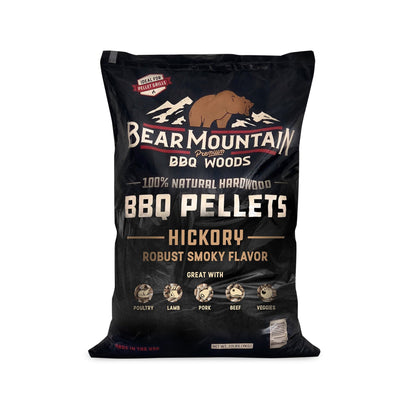 Bear Mountain BBQ All - Natural Hardwood Hickory Smoker Pellets, 40 Lb (2 Pack) - Angler's Pro Tackle & Outdoors