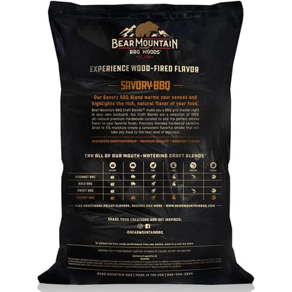 Bear Mountain BBQ Hardwood Savory Craft Blends Grill Smoker Pellets, 20 Pounds - Angler's Pro Tackle & Outdoors