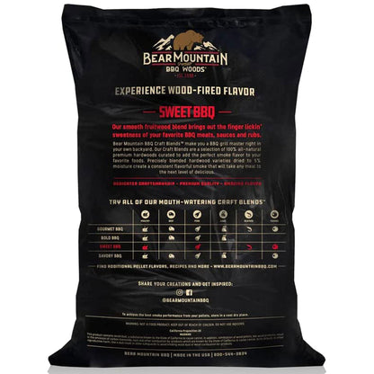 Bear Mountain BBQ Hardwood Sweet Craft Blends Grill Smoker Pellets, 20 Pounds - Angler's Pro Tackle & Outdoors