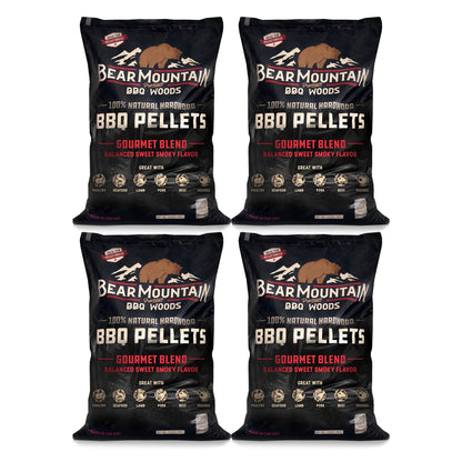 Bear Mountain BBQ Natural Hardwood Gourmet Blend Smoker Pellets, 20 lbs (4 Pack) - Angler's Pro Tackle & Outdoors