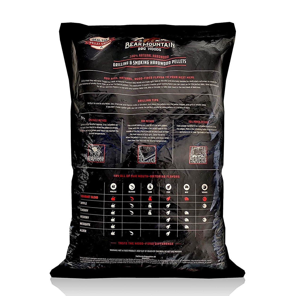 Bear Mountain BBQ Premium All - Natural Hardwood Cherry BBQ Smoker Pellets, 20 lbs - Angler's Pro Tackle & Outdoors