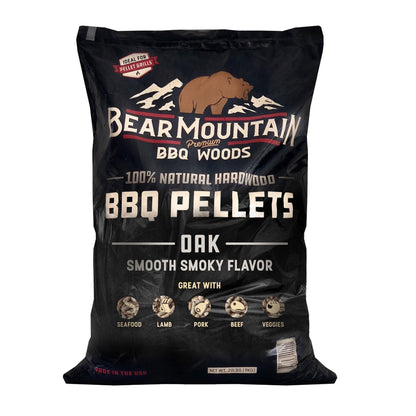 Bear Mountain BBQ Premium All - Natural Hardwood Oak BBQ Smoker Pellets, 20 lbs - Angler's Pro Tackle & Outdoors