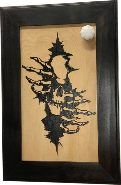 Bellewood Designs - Gothic Skull Decorative Gun Cabinet