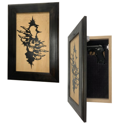 Bellewood Designs - Gothic Skull Decorative Gun Cabinet