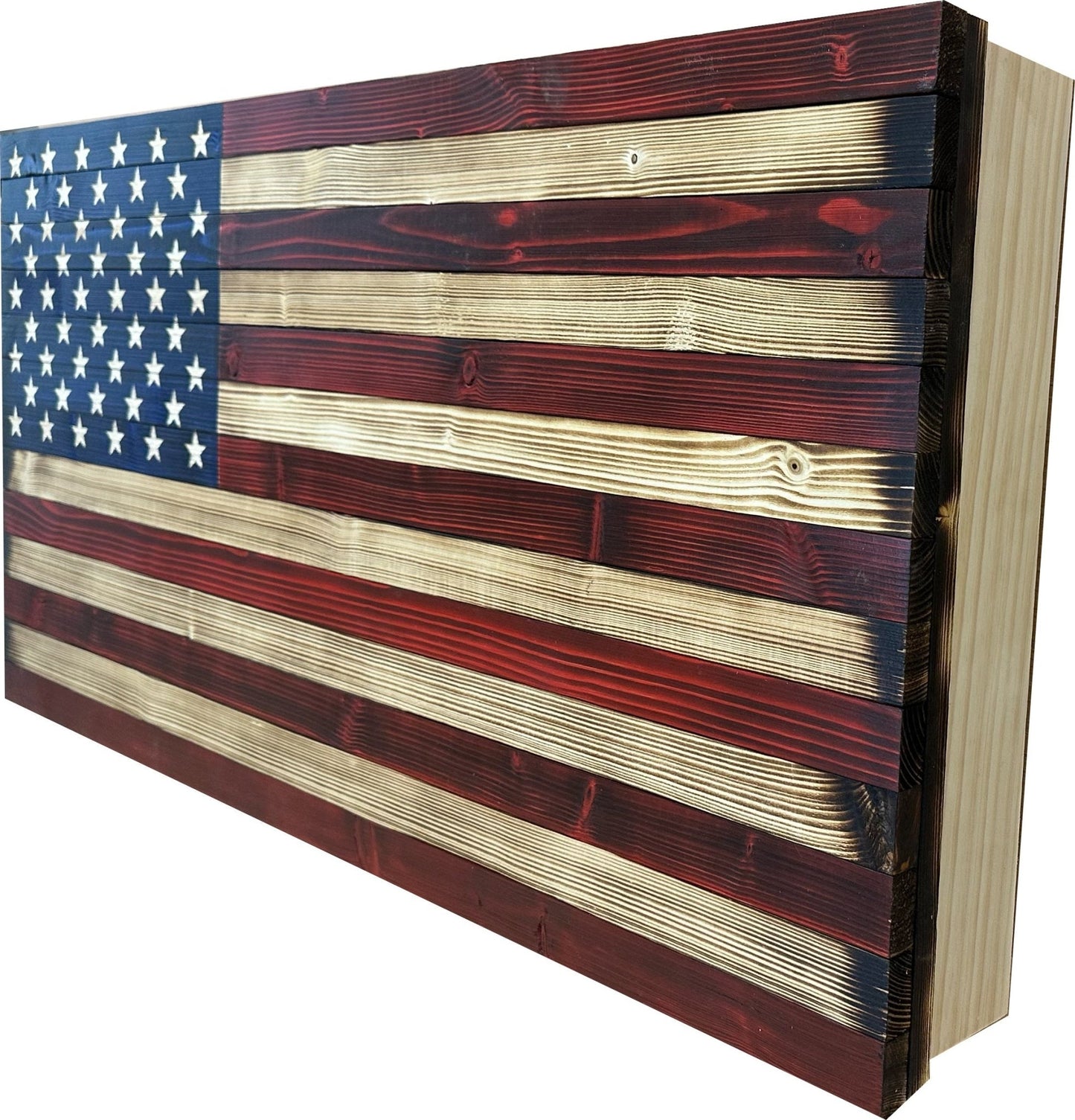 Bellewood Designs - Large American Flag Hidden Gun Storage Cabinet (Red and Blue) - Angler's Pro Tackle & Outdoors