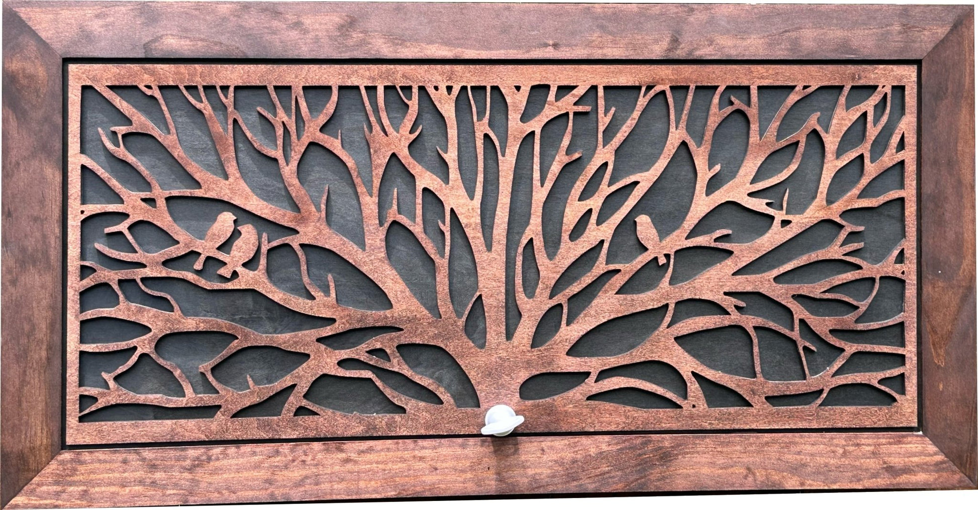 Bellewood Designs - Large Hidden Gun Storage Cabinet Tree of Life Wall Decor - Birds In a Tree Concealed Gun Cabinet - Angler's Pro Tackle & Outdoors