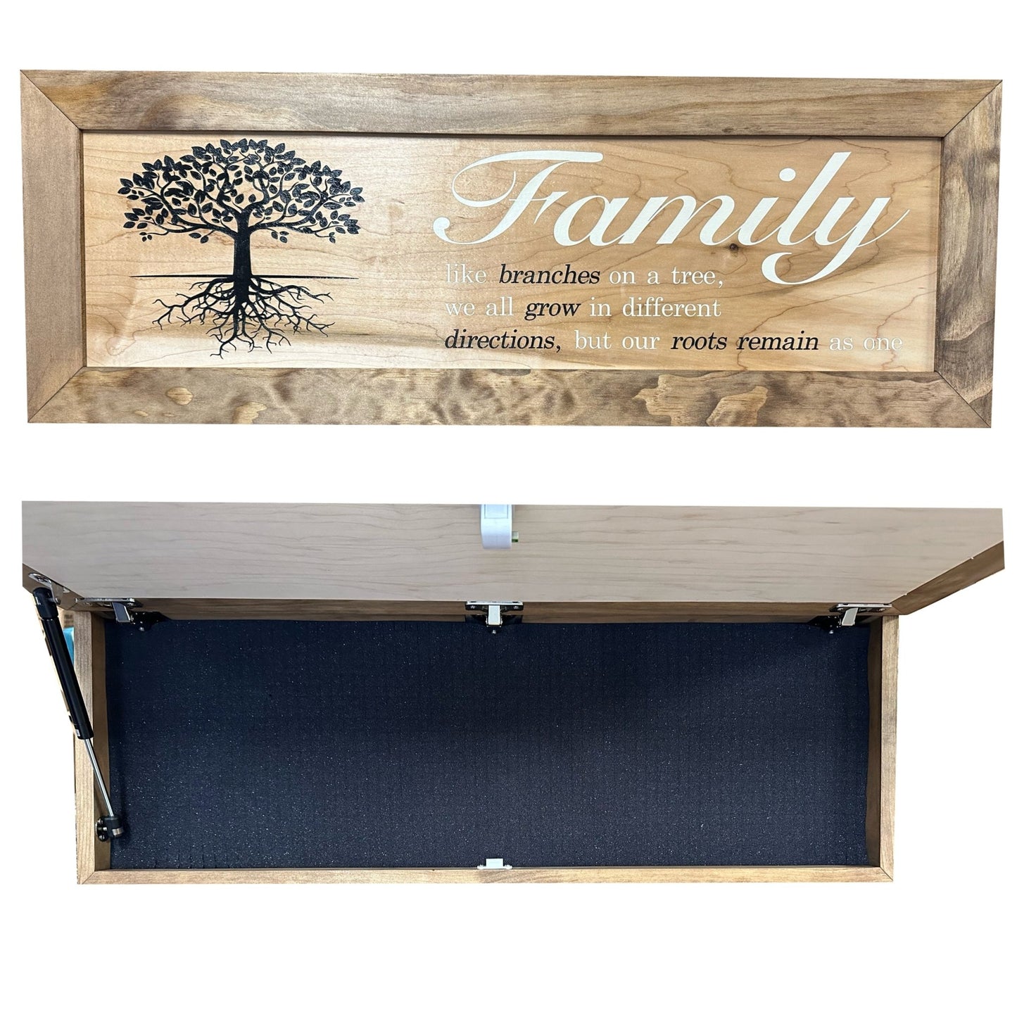 Bellewood Designs - Large Hidden Gun Storage Cabinet with Family Tree Design - Angler's Pro Tackle & Outdoors