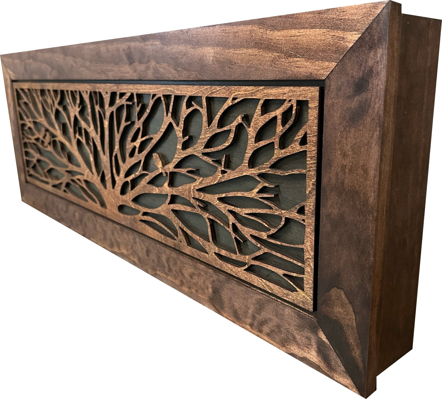 Bellewood Designs - Large Wood Hidden Gun Cabinet Birds In A Tree Wall Decoration - Hidden Gun Safe To Securely Store Your Gun In Plain Sight - Angler's Pro Tackle & Outdoors