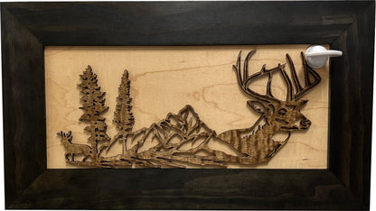 Bellewood Designs - Secure Gun Cabinet with Deer Scene - Angler's Pro Tackle & Outdoors