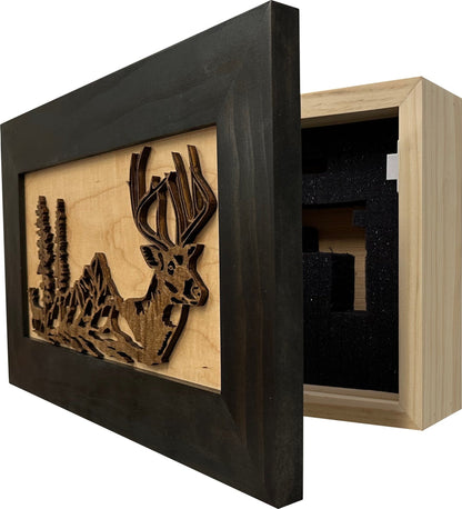 Bellewood Designs - Secure Gun Cabinet with Deer Scene - Angler's Pro Tackle & Outdoors