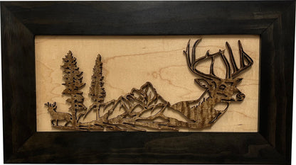 Bellewood Designs - Secure Gun Cabinet with Deer Scene - Angler's Pro Tackle & Outdoors