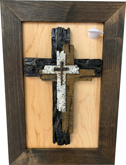 Bellewood Designs - Three Layered Cross Decorative Wall - Mounted Secure Gun Cabinet - Angler's Pro Tackle & Outdoors