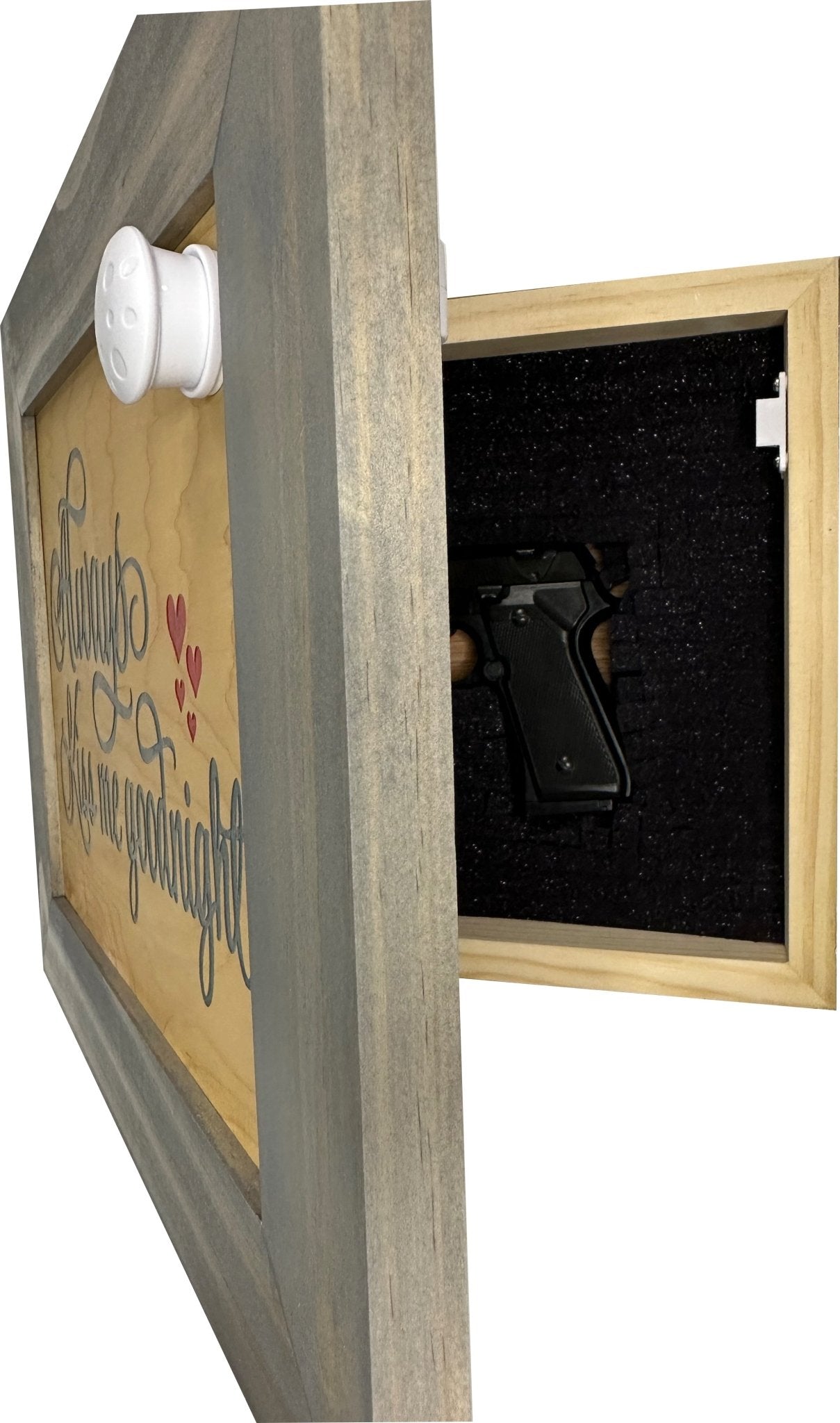 Bellewood Designs - Wall Gun Safe with Decorative Front Always Kiss Me Goodnight - Angler's Pro Tackle & Outdoors