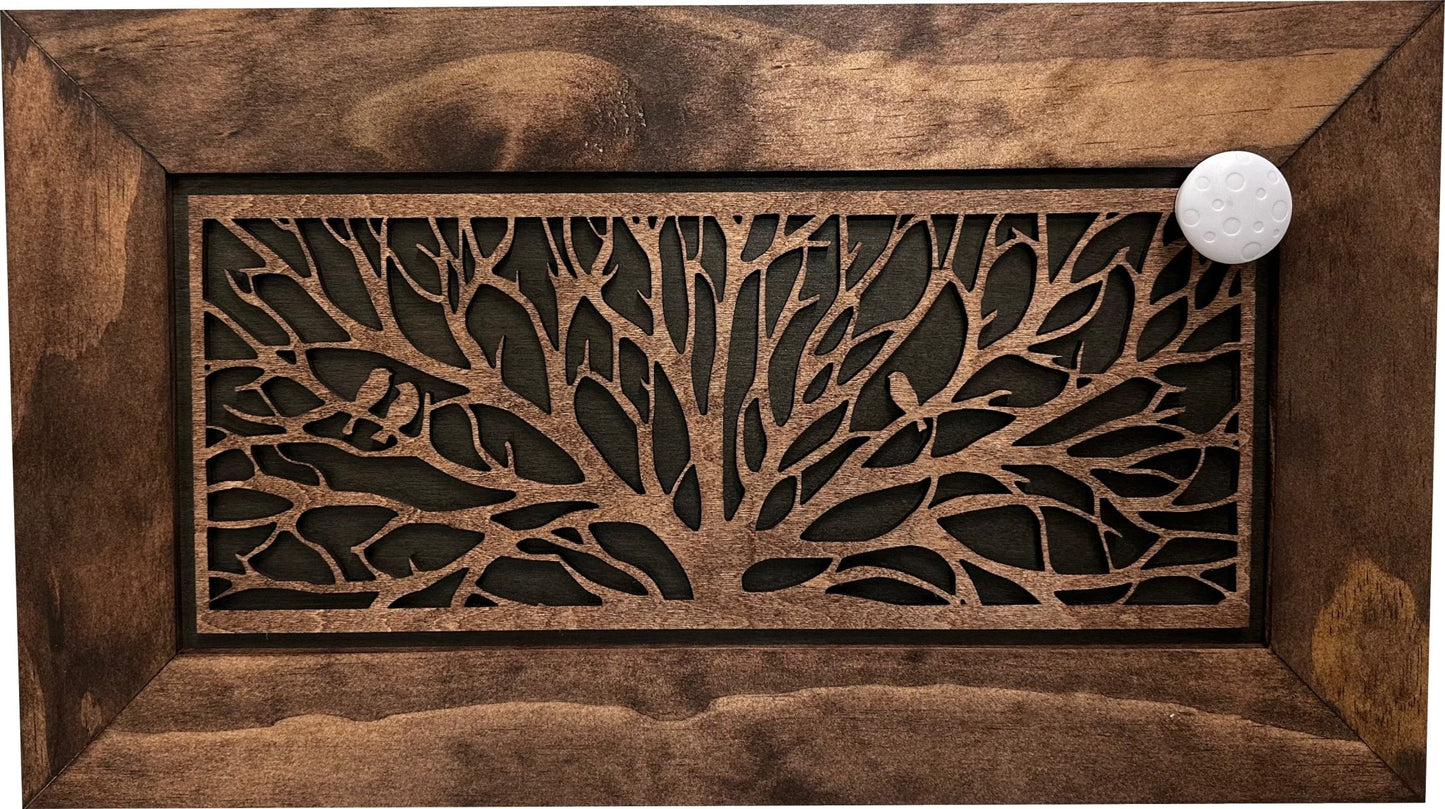 Bellewood Designs - Wood Gun Cabinet Birds In A Tree Wall Decoration - Hidden Gun Safe To Securely Store Your Gun In Plain Sight - Angler's Pro Tackle & Outdoors