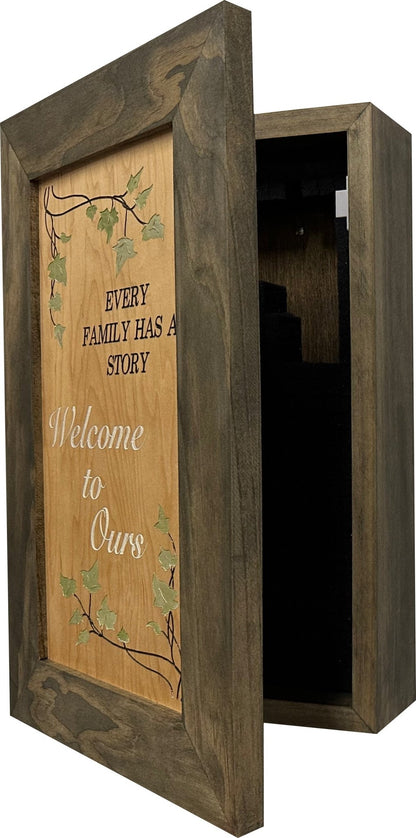 Bellewood Designs - Wooden Gun Safe Wall Mountable Decoration Every Family Has a Story Welcome to Ours … - Angler's Pro Tackle & Outdoors