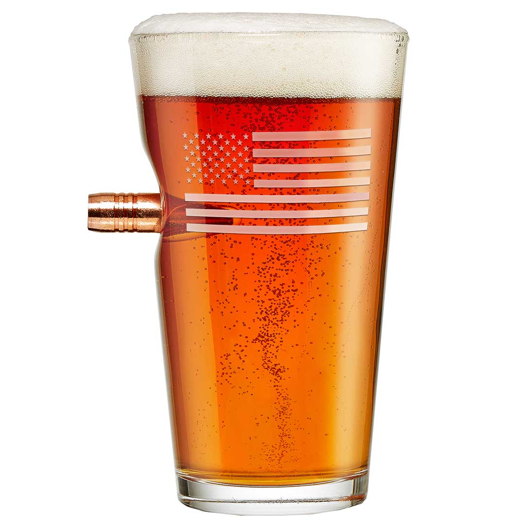 BenShot - US Flag Pint Glass - 16oz - Angler's Pro Tackle & Outdoors