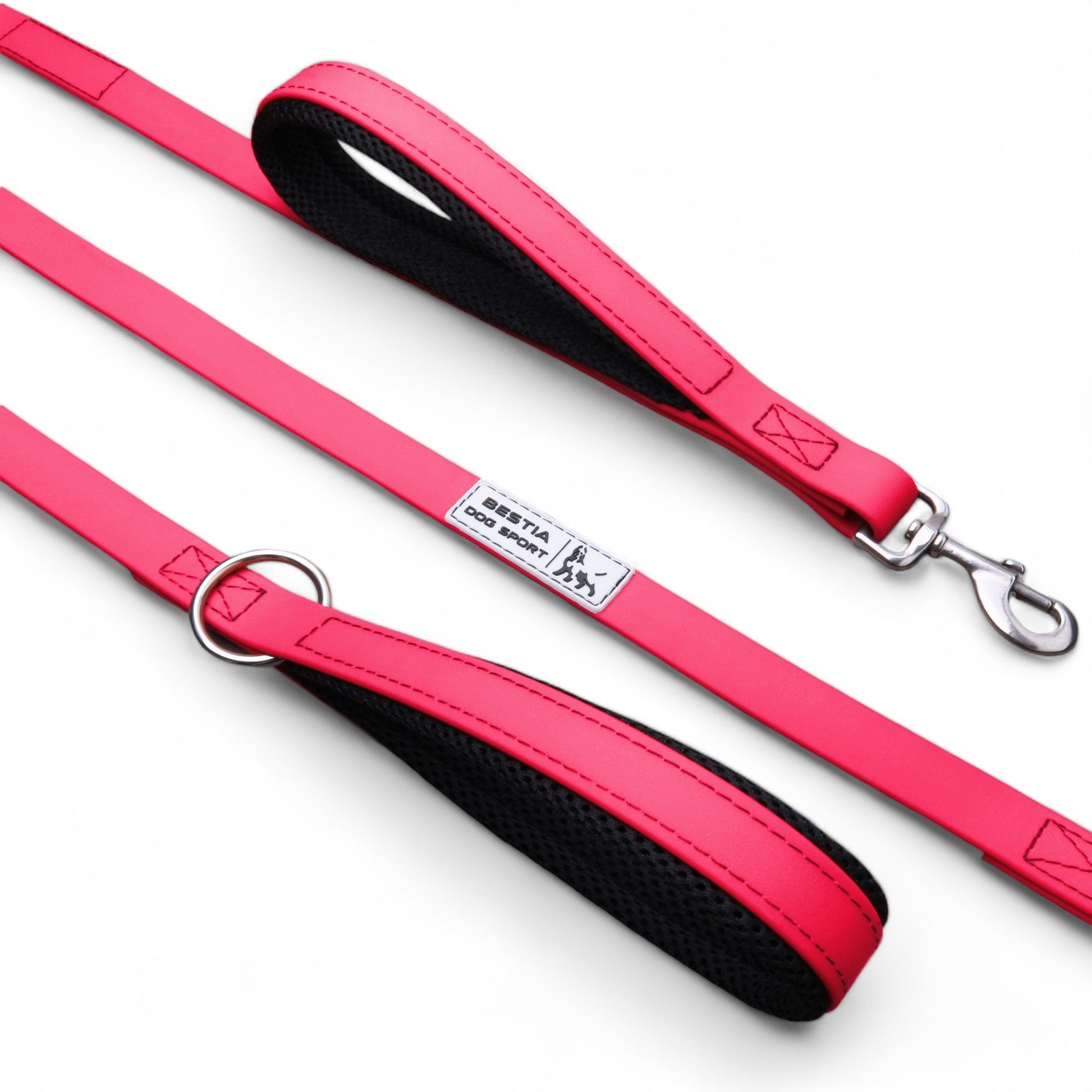 BESTIA DOG SPORT dual handle leash neon pink - Angler's Pro Tackle & Outdoors