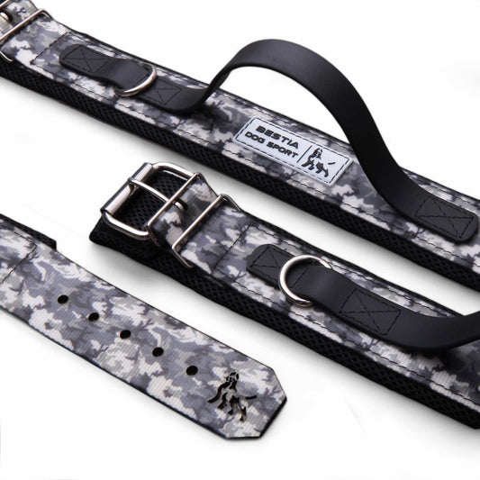 BESTIA DOG SPORT HANDLE COLLAR GREY CAMO - Angler's Pro Tackle & Outdoors