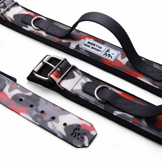 BESTIA DOG SPORT HANDLE COLLAR RED CAMO - Angler's Pro Tackle & Outdoors