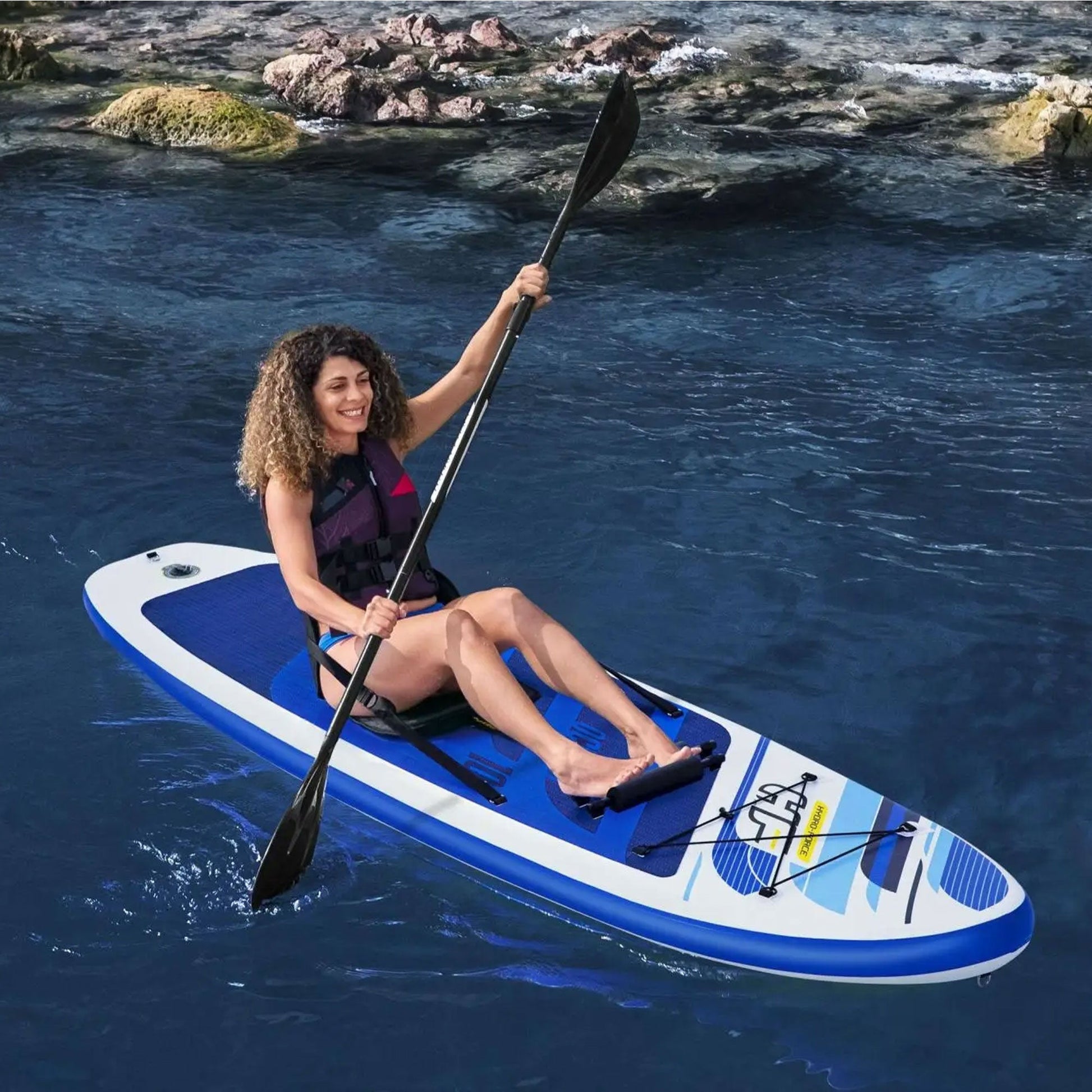 Bestway Hydro - Force Oceana Inflatable Stand - Up Paddle Board and Kayak Water Set - Angler's Pro Tackle & Outdoors