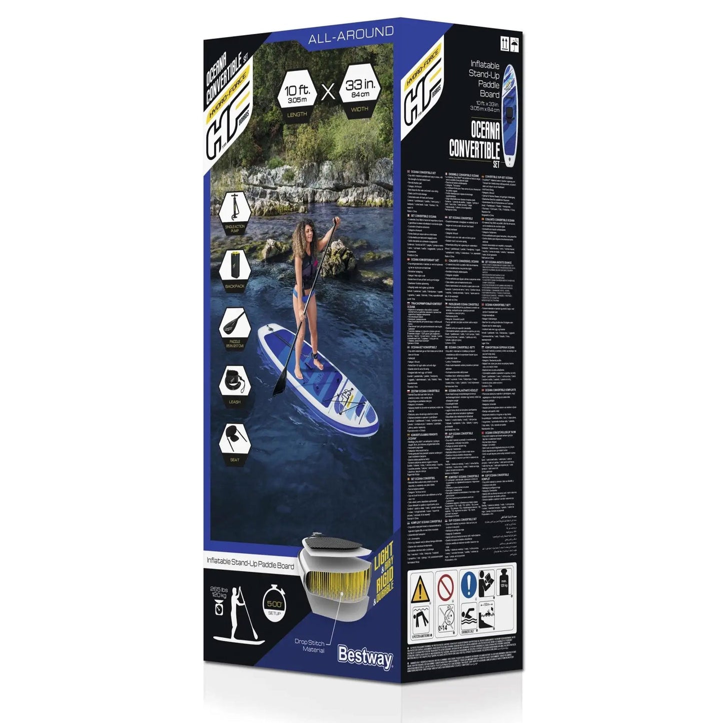 Bestway Hydro - Force Oceana Inflatable Stand - Up Paddle Board and Kayak Water Set - Angler's Pro Tackle & Outdoors