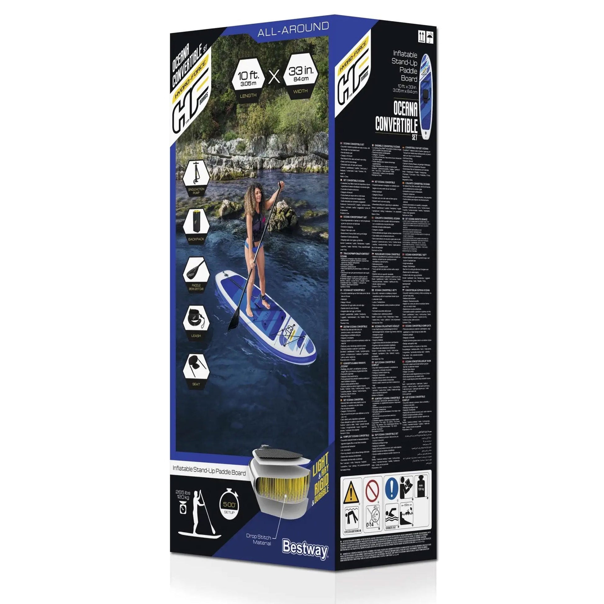 Bestway Hydro - Force Oceana Inflatable Stand - Up Paddle Board and Kayak Water Set - Angler's Pro Tackle & Outdoors