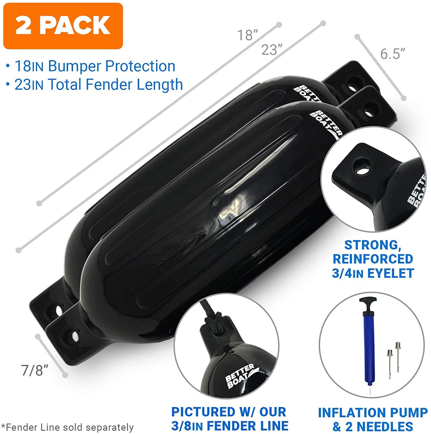 Better Boat 2 Pk Boat Fenders - Angler's Pro Tackle & Outdoors