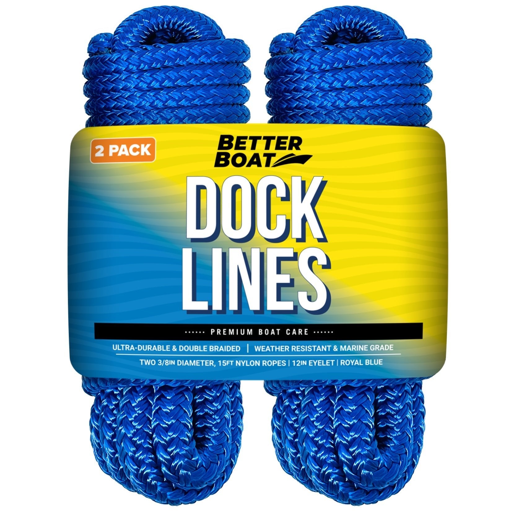 Better Boat - 3/8" Dock Lines 15FT - Angler's Pro Tackle & Outdoors