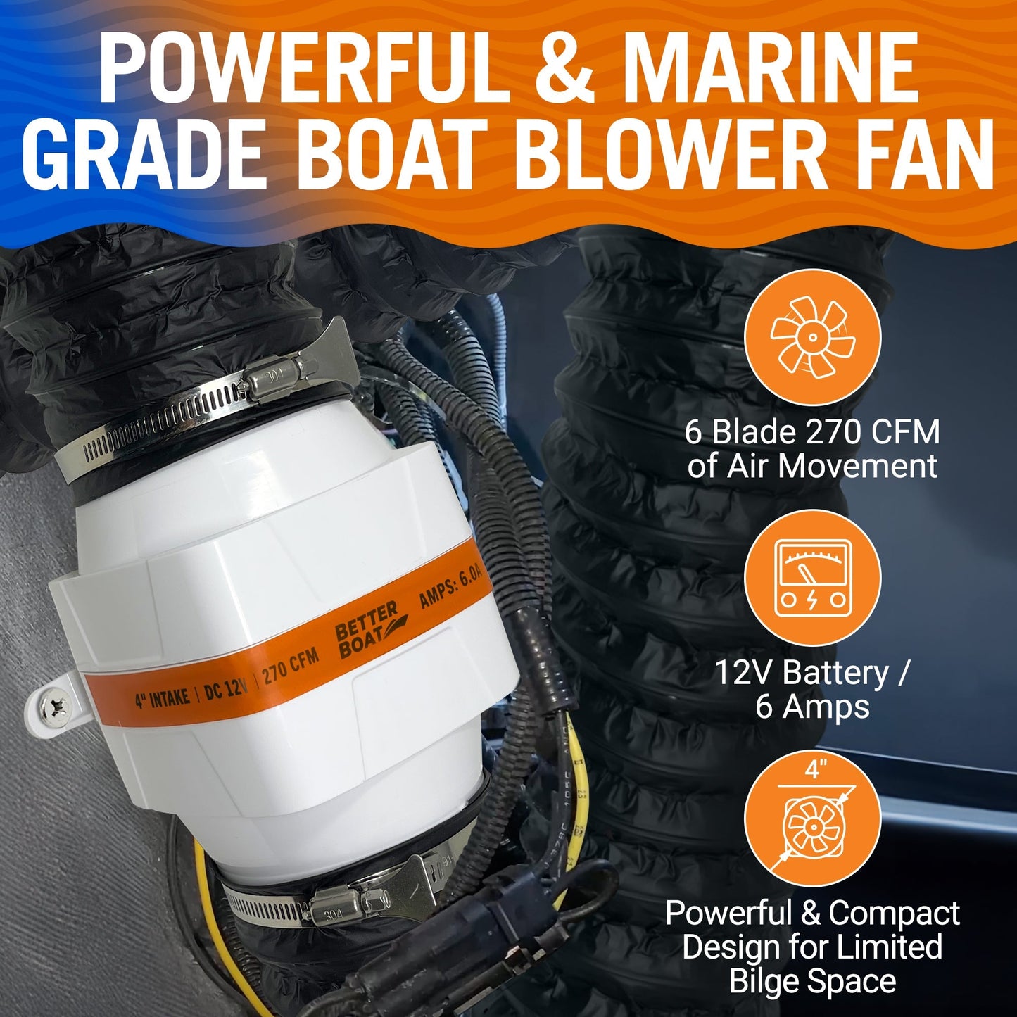 Better Boat - Boat Blower Fan Inline 12v - Angler's Pro Tackle & Outdoors