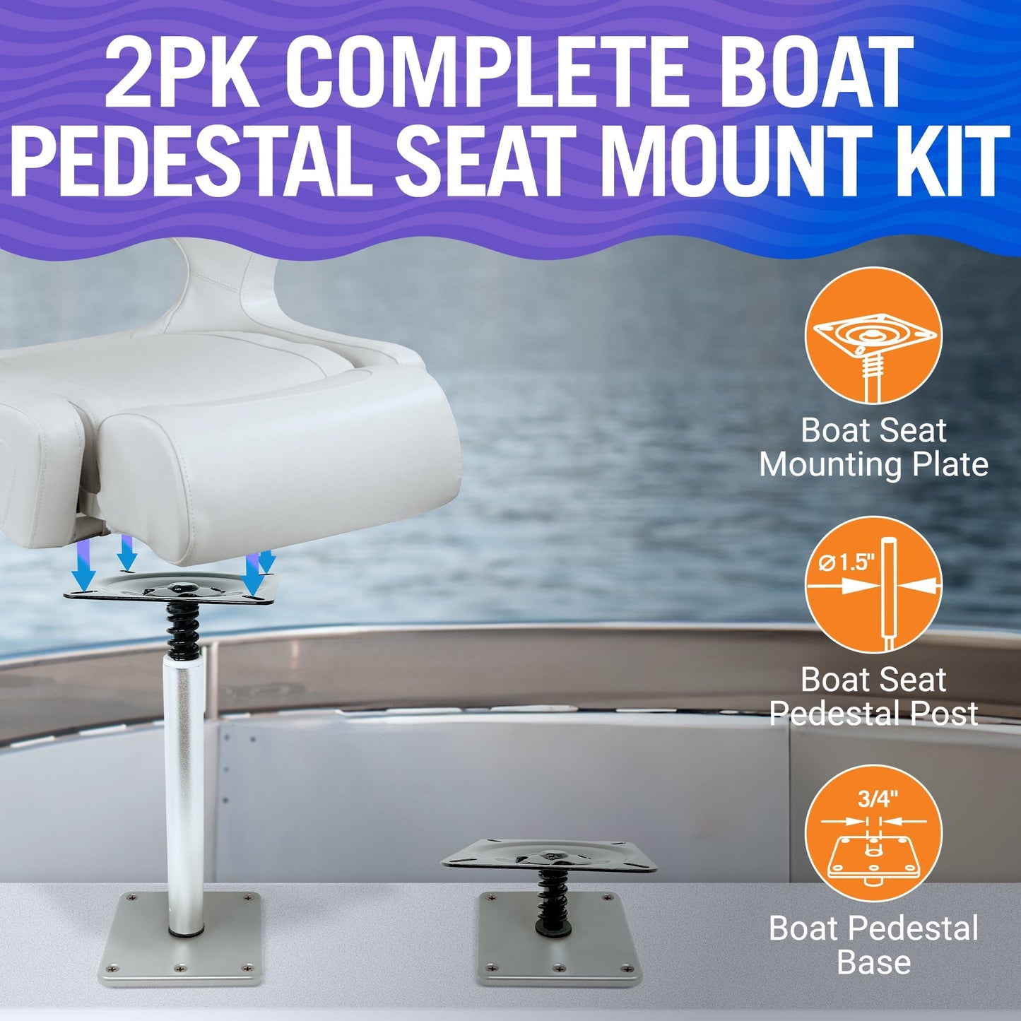 Better Boat - Boat Pedestal Seat Package Boat Seat Kit - Angler's Pro Tackle & Outdoors