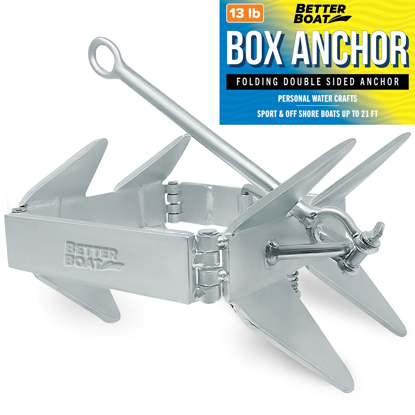 Better Boat - Box Anchor for Boats Folding Anchor - Angler's Pro Tackle & Outdoors