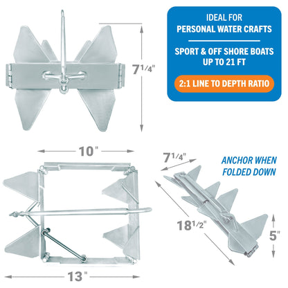 Better Boat - Box Anchor for Boats Folding Anchor - Angler's Pro Tackle & Outdoors