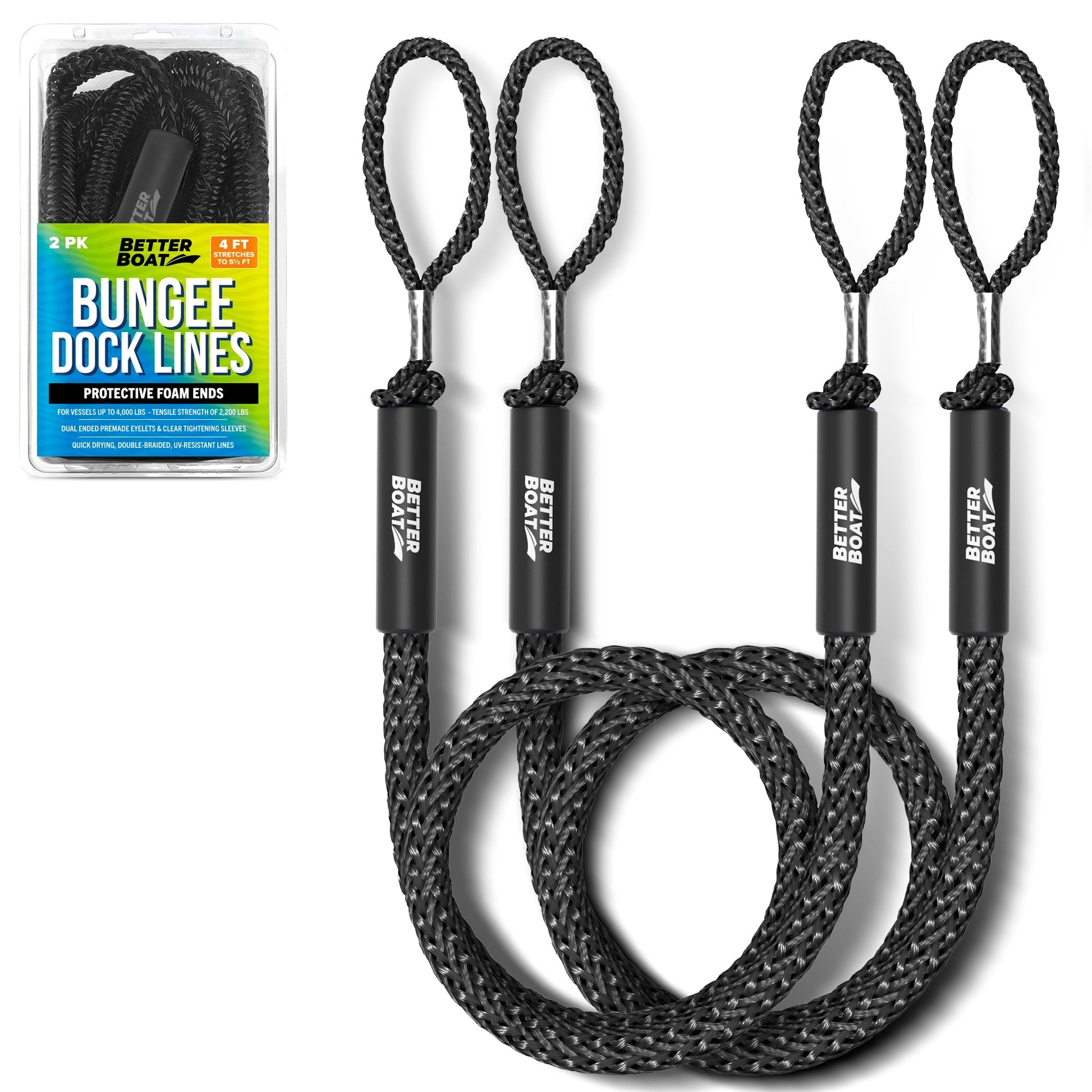 Better Boat - Bungee Dock Lines - Angler's Pro Tackle & Outdoors