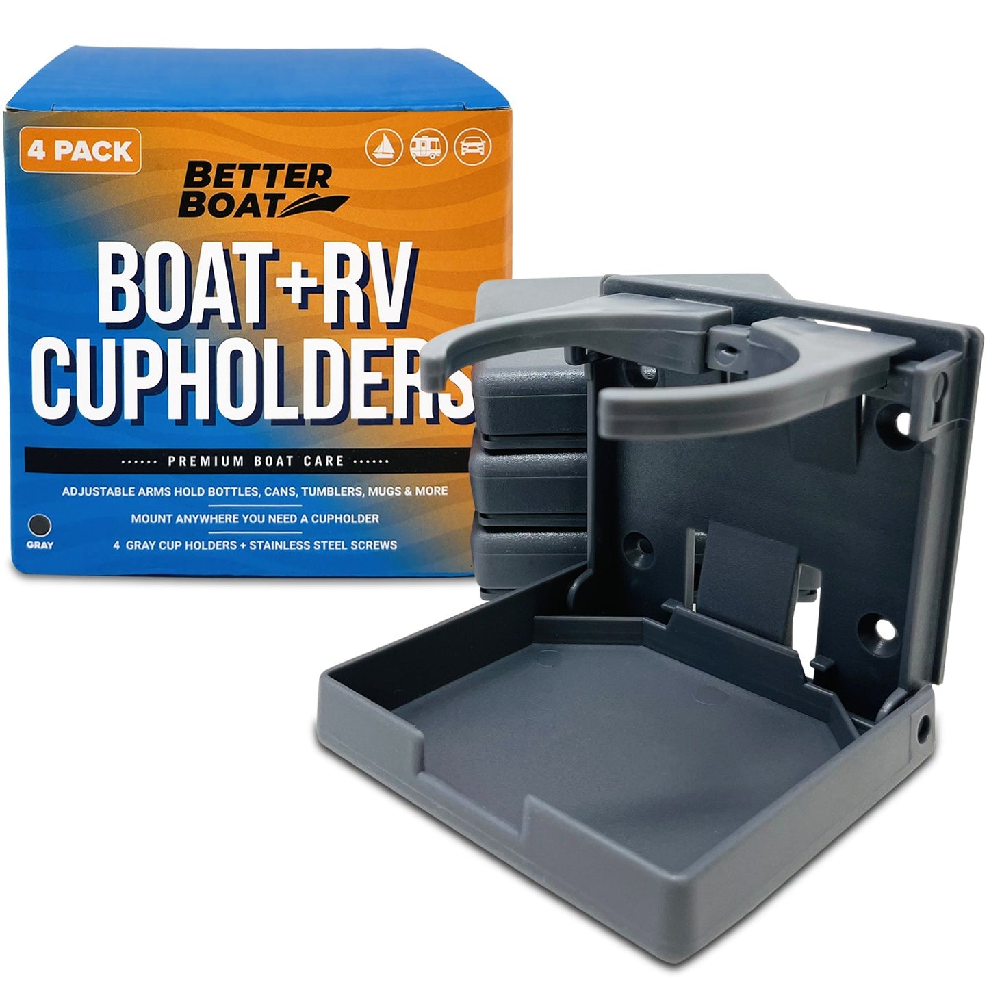 Better Boat - Folding Boat Cup Holder 4PCs - Angler's Pro Tackle & Outdoors