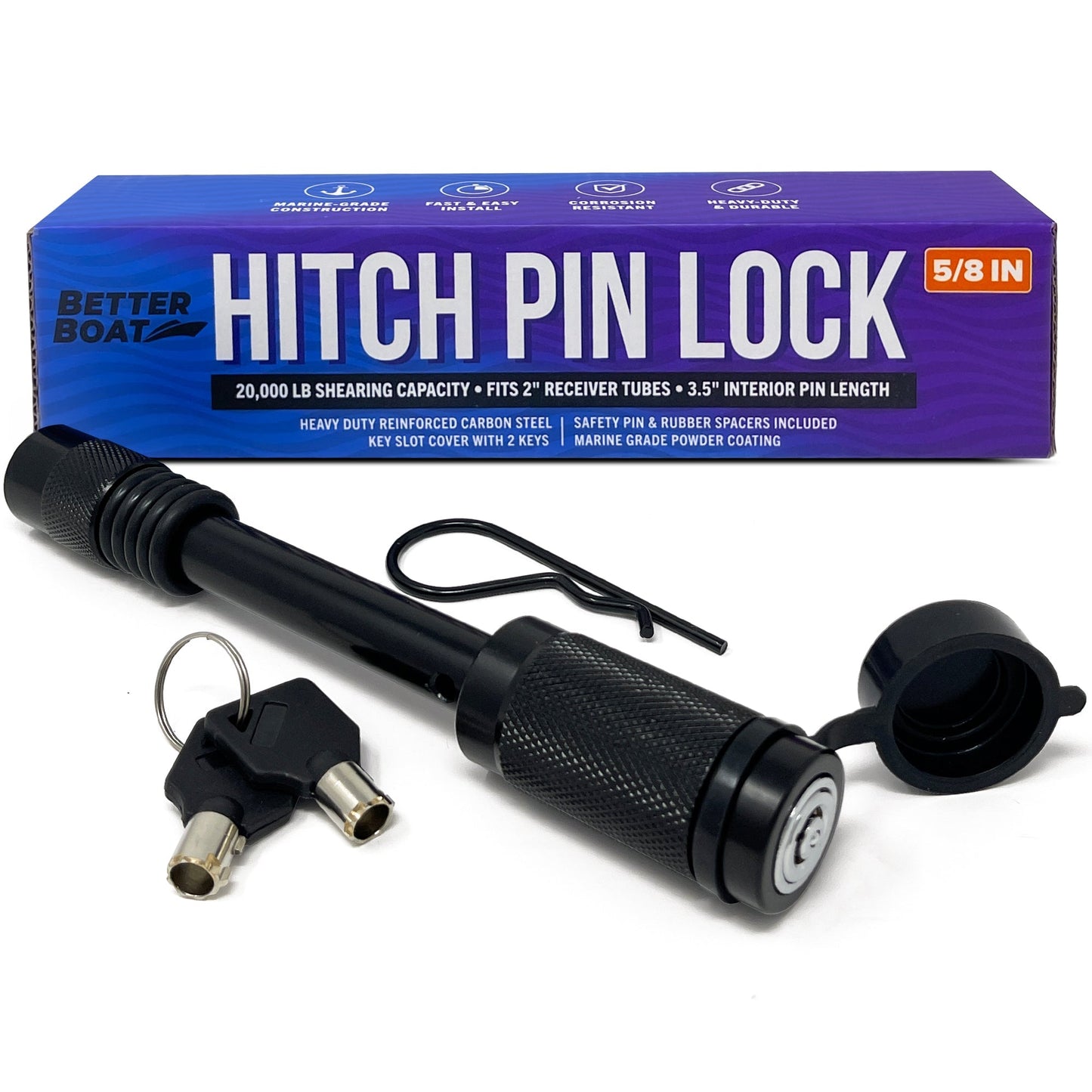 Better Boat - Lockable Hitch Pin Lock - Angler's Pro Tackle & Outdoors