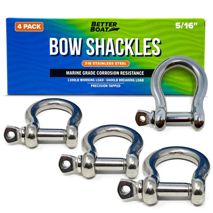 Better Boat - Stainless Steel Bow Shackles - Angler's Pro Tackle & Outdoors