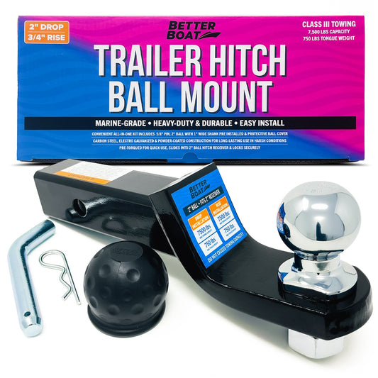 Better Boat - Trailer Hitch Ball Mount 2" - Angler's Pro Tackle & Outdoors