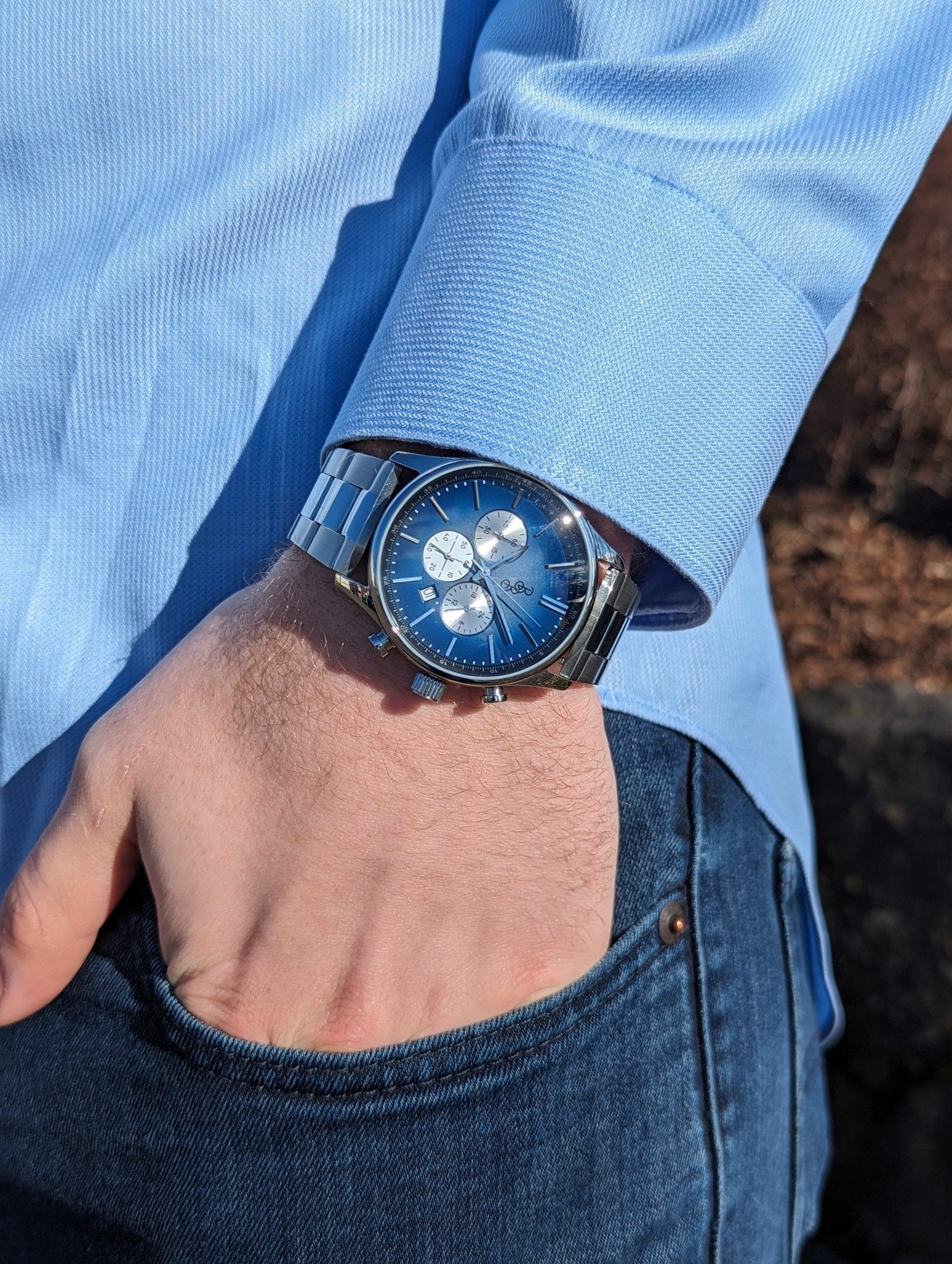 Beyond Boring Watch Co. Blue Retro Chronograph - Angler's Pro Tackle & Outdoors