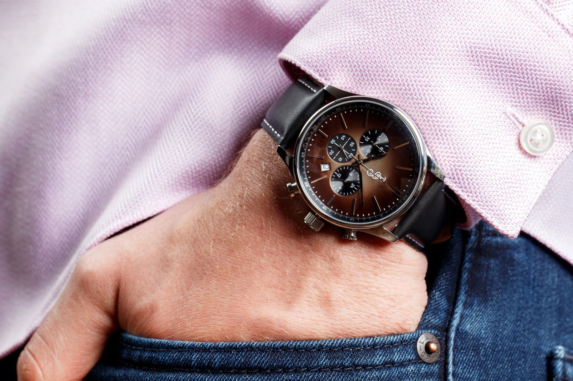 Beyond Boring Watch Co. Brown Retro Chronograph - Angler's Pro Tackle & Outdoors