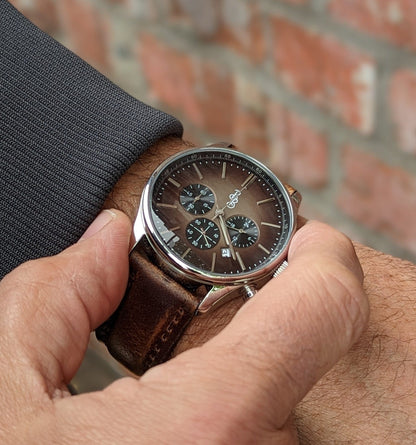 Beyond Boring Watch Co. Brown Retro Chronograph - Angler's Pro Tackle & Outdoors