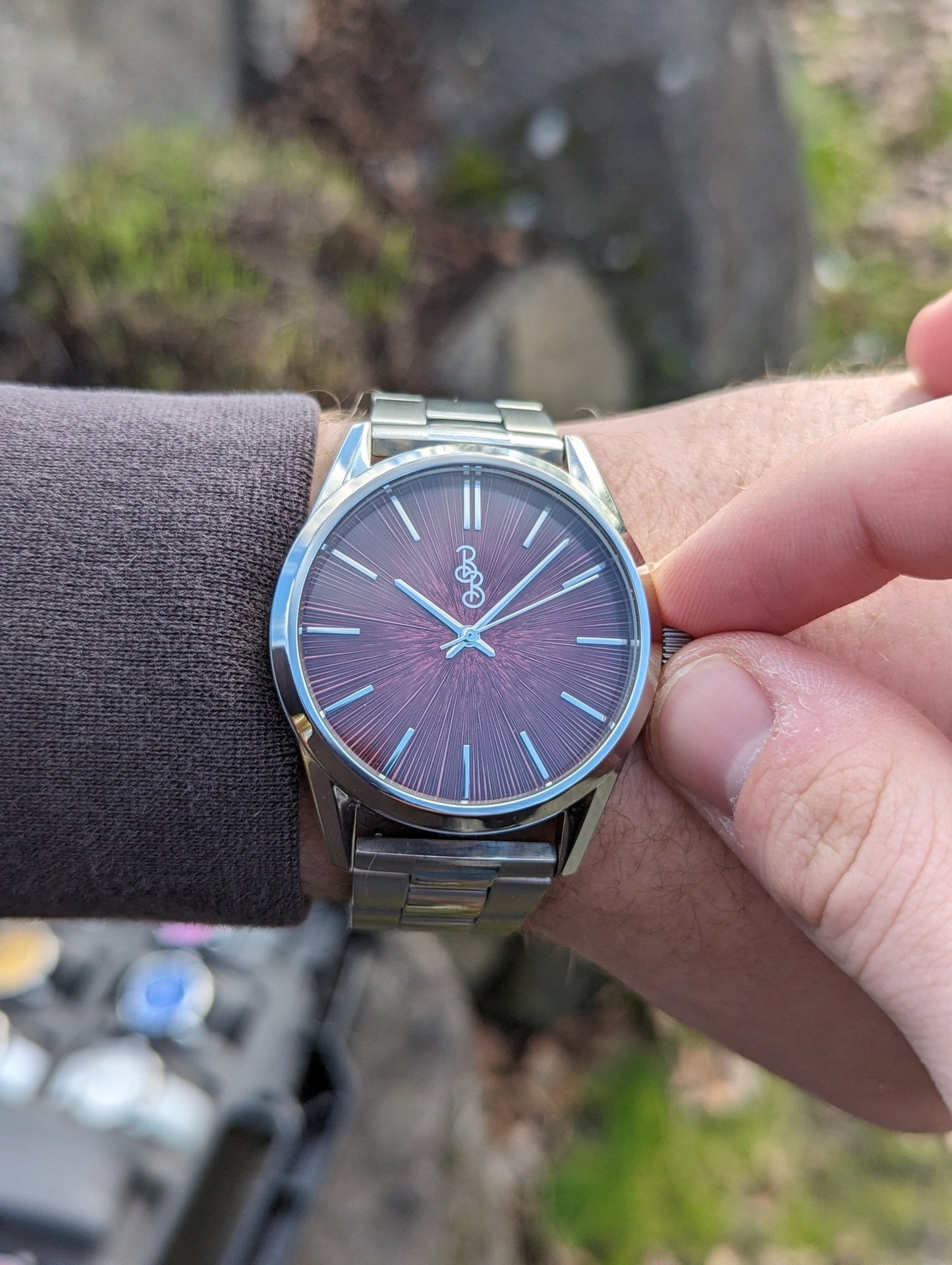 Beyond Boring Watch Co. Burgundy Sunburst Watch - Angler's Pro Tackle & Outdoors