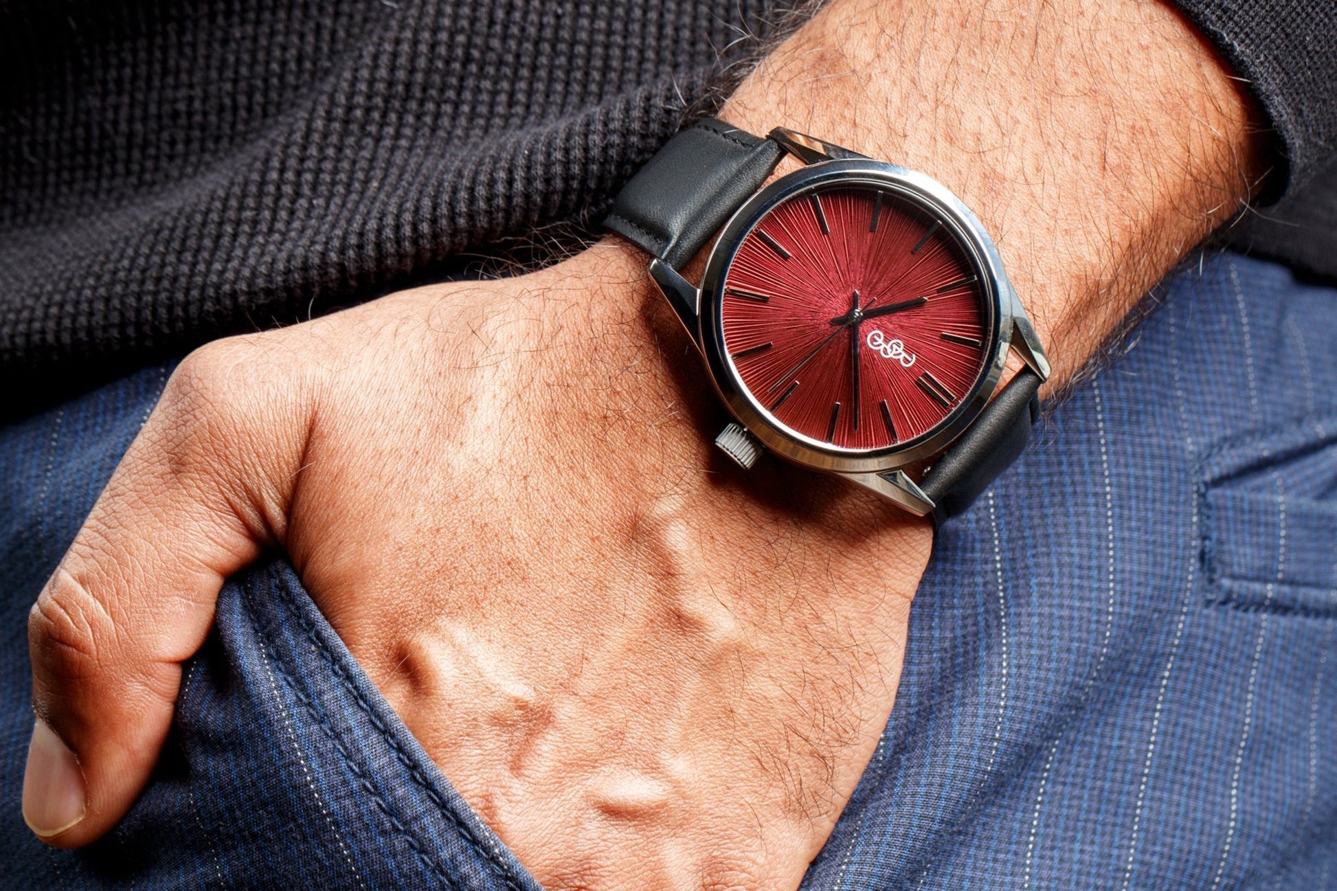 Beyond Boring Watch Co. Burgundy Sunburst Watch - Angler's Pro Tackle & Outdoors