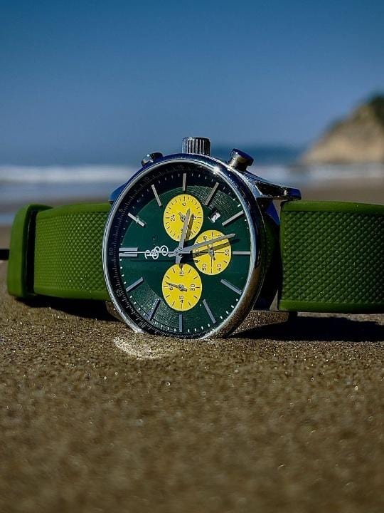 Beyond Boring Watch Co. Green and Yellow Chronograph - Angler's Pro Tackle & Outdoors