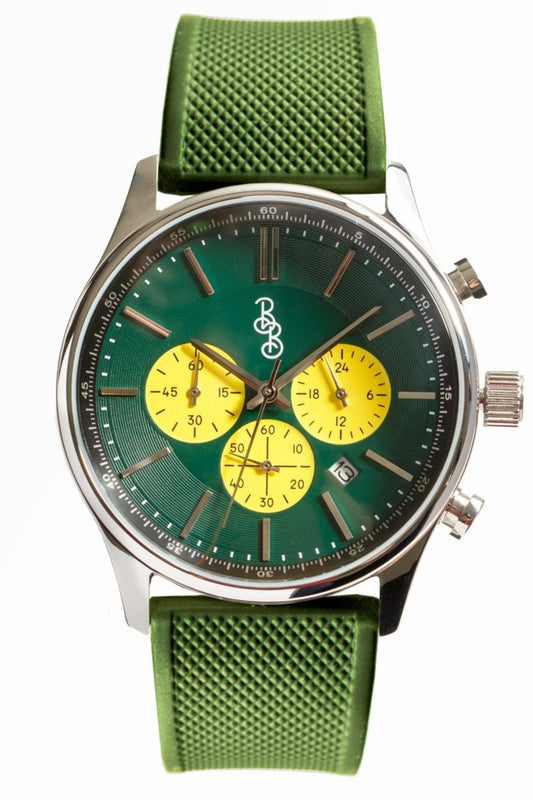 Beyond Boring Watch Co. Green and Yellow Chronograph - Angler's Pro Tackle & Outdoors
