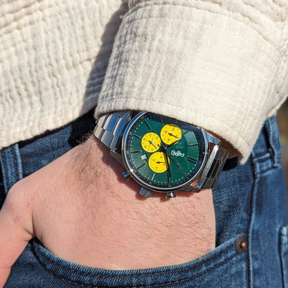 Beyond Boring Watch Co. Green and Yellow Chronograph - Angler's Pro Tackle & Outdoors