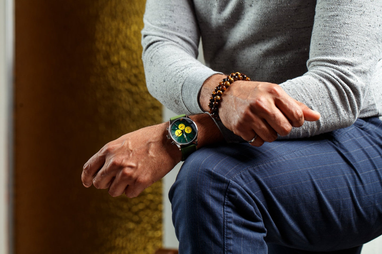 Beyond Boring Watch Co. Green and Yellow Chronograph - Angler's Pro Tackle & Outdoors