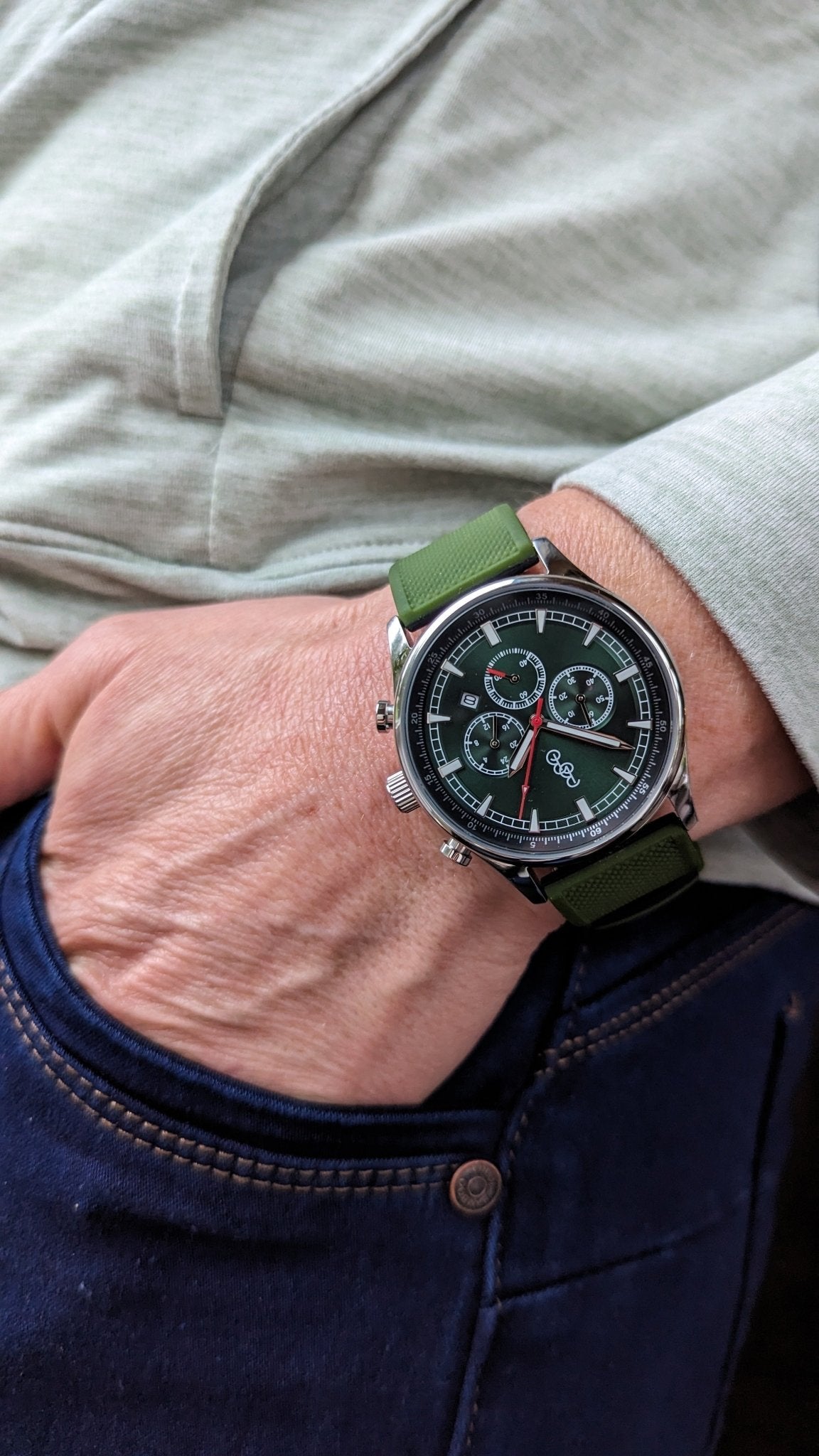 Beyond Boring Watch Co. Green Sport Chronograph - Angler's Pro Tackle & Outdoors