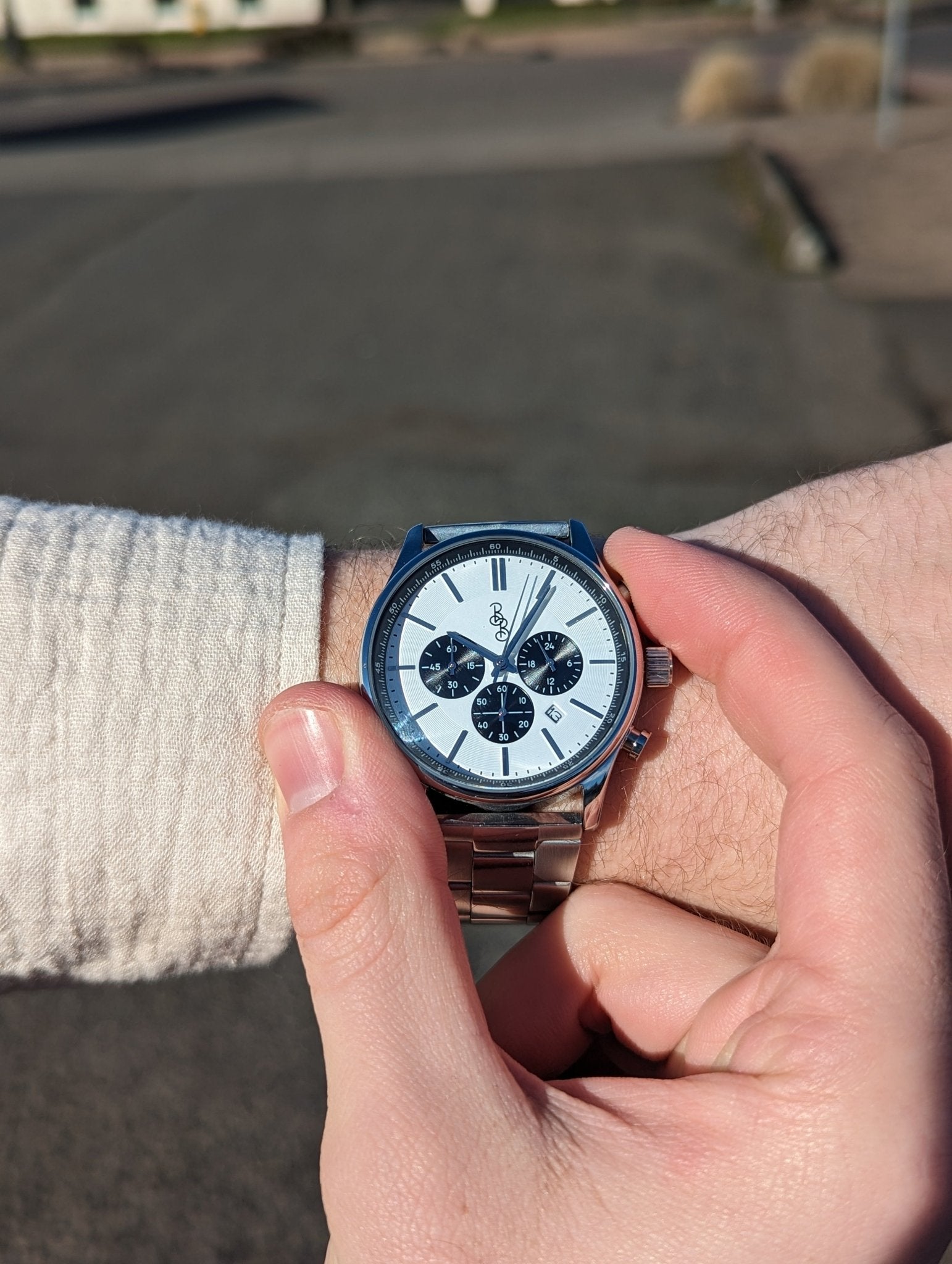 Beyond Boring Watch Co. White and Black Chronograph - Angler's Pro Tackle & Outdoors