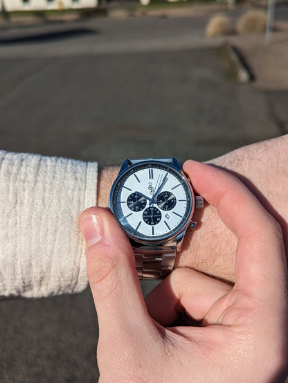 Beyond Boring Watch Co. White and Black Chronograph - Angler's Pro Tackle & Outdoors