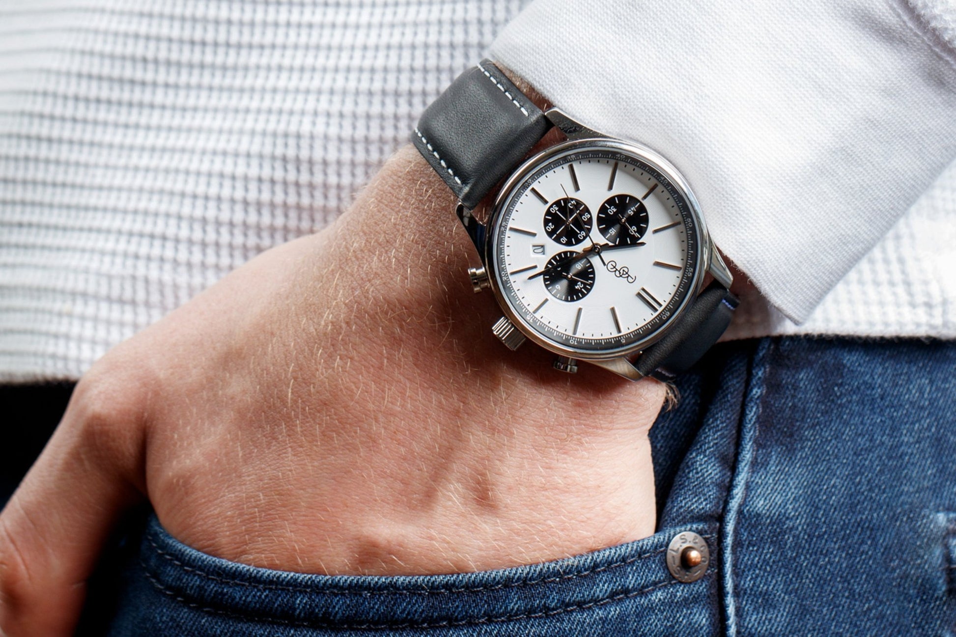 Beyond Boring Watch Co. White and Black Chronograph - Angler's Pro Tackle & Outdoors